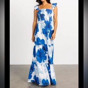 Flying Tomato Blue Floral Maxi Dress
